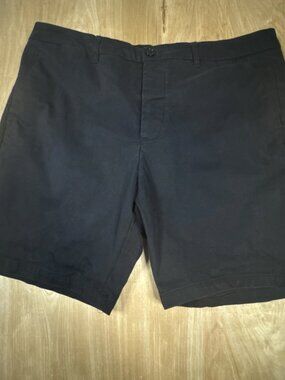 All Saints Mens Black Neiva Shorts Chino Flat Front Size 34x7